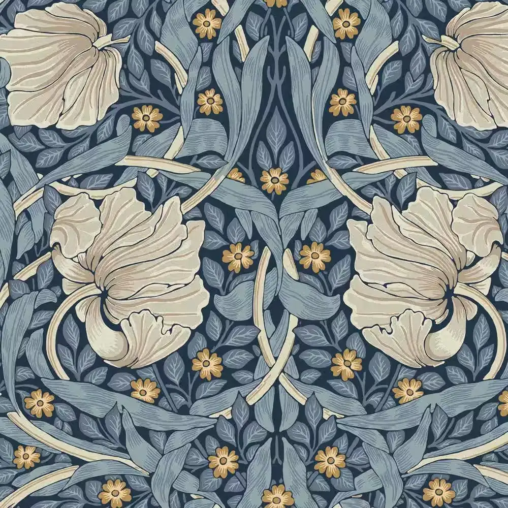 William Morris at Home Pimpernel Blue Wallpaper | Triangle Liquidators