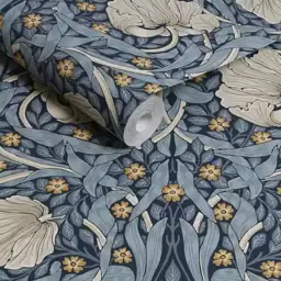 William Morris at Home Pimpernel Blue Wallpaper | Triangle Liquidators
