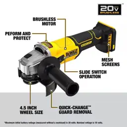 20-Volt MAX Cordless Brushless 4-1/2… — Photo 2