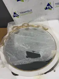 Bow Mirror, White Vintage Round… — Photo 3