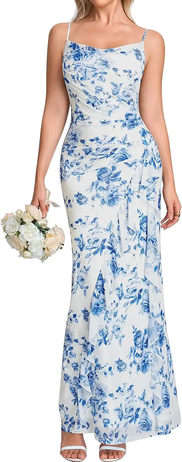 URYIAO Floral Wedding Guest Maxi… — Photo 1