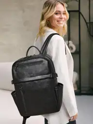 Leather Laptop Backpack for Women,… — Photo 2