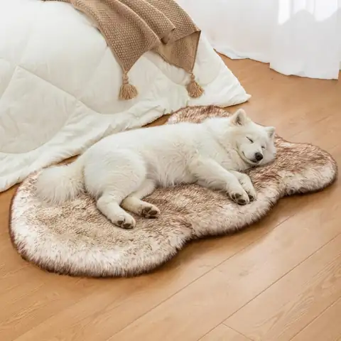 Faux Fur Dog Bed Rug… — Photo 1