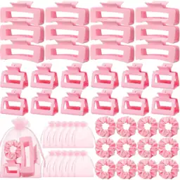 24 Pcs Pink Hair Claw… — Photo 1