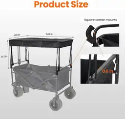 Black Removable Wagon Canopy Attachment… — Photo 2