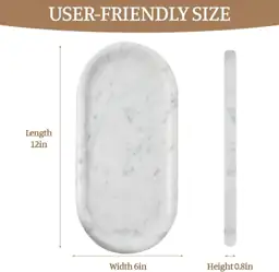 Koville Bianco Carrara Marble Tray,… — Photo 2