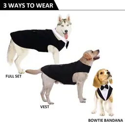 Dog Tuxedo for Large Dogs,… — Photo 2