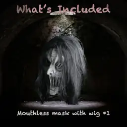 Mouthless scary ghost Halloween mask,… — Photo 2