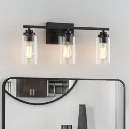 22 in. 3-Light Black Vanity… — Photo 1