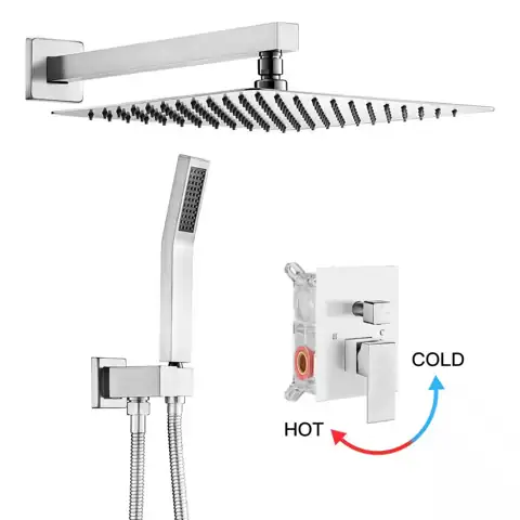 Rain Square Shower System: 12in… — Photo 1