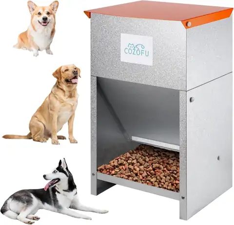 Dog Feeder Galvanized Pet Food… — Photo 1