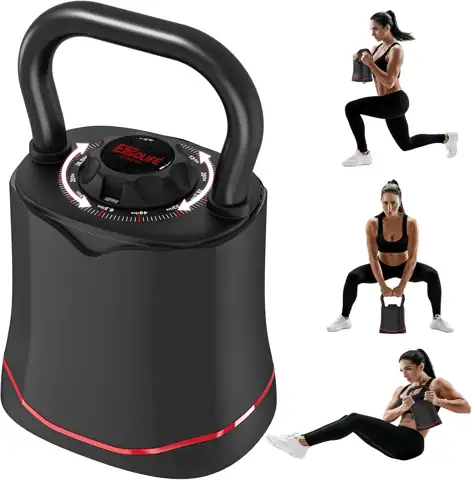 ERGOLIFE 6.5-40 lb Adjustable Kettlebell… — Photo 1