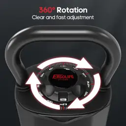 ERGOLIFE 6.5-40 lb Adjustable Kettlebell… — Photo 2