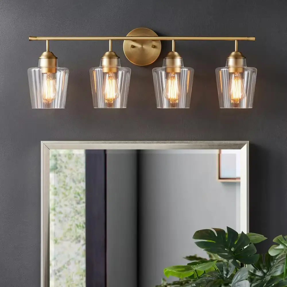 30.25 in. 4-Light Antique Brass… — Photo 1