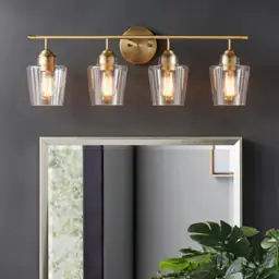 30.25 in. 4-Light Antique Brass… — Photo 1