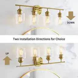 30.25 in. 4-Light Antique Brass… — Photo 2
