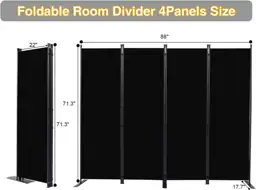 Room Divider, 4 Panel Folding… — Photo 2