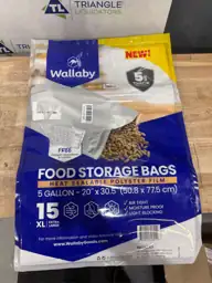 Wallaby 5-Gallon Zipper 10 Mil Mylar Bags, Oxygen Absorbers (15-Pack ...