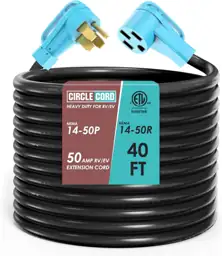 CircleCord 50 Amp 40 Feet RV/EV Charging Extension Cord | Triangle ...