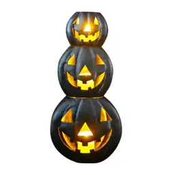 Light-Up Jack-o'-Lantern Set, Black, 3… — Photo 1