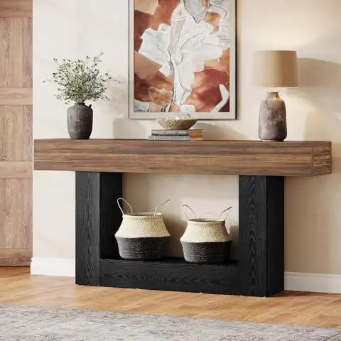 Tribesigns 63-Inch Console Table, 2-Tier… — Photo 1