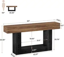 Tribesigns 63-Inch Console Table, 2-Tier… — Photo 2