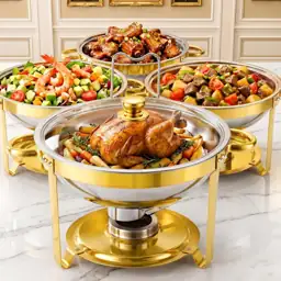 4-Pack 6QT Round Gold Stainless… — Photo 1