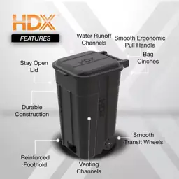 HDX 45 Gal. Black Outdoor… — Photo 2