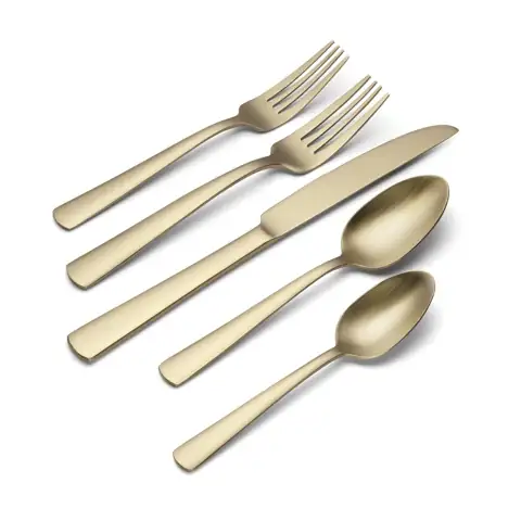 Aptitude Champagne Satin 20-pc. Flatware… — Photo 1