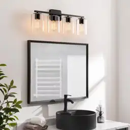29 in. 4-Light Black Vanity… — Photo 2