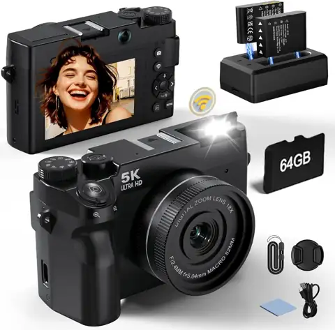 5K Digital Camera 75MP, WiFi,… — Photo 1