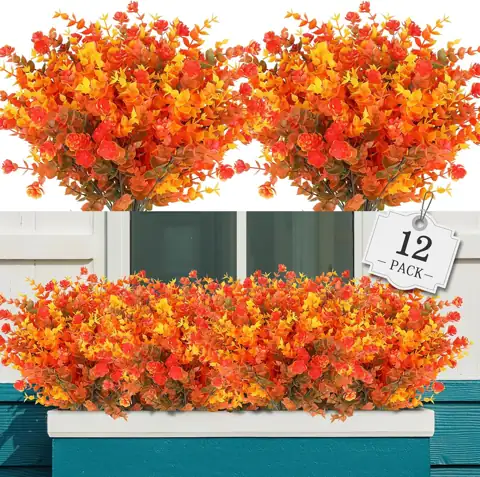 AGIRL Artificial Fall Flowers Outdoor,UV… — Photo 1