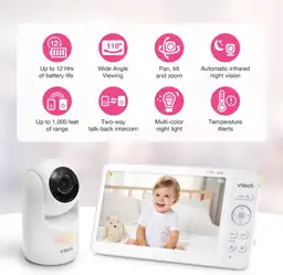 VTech Baby Monitor, 7" Screen,… — Photo 2