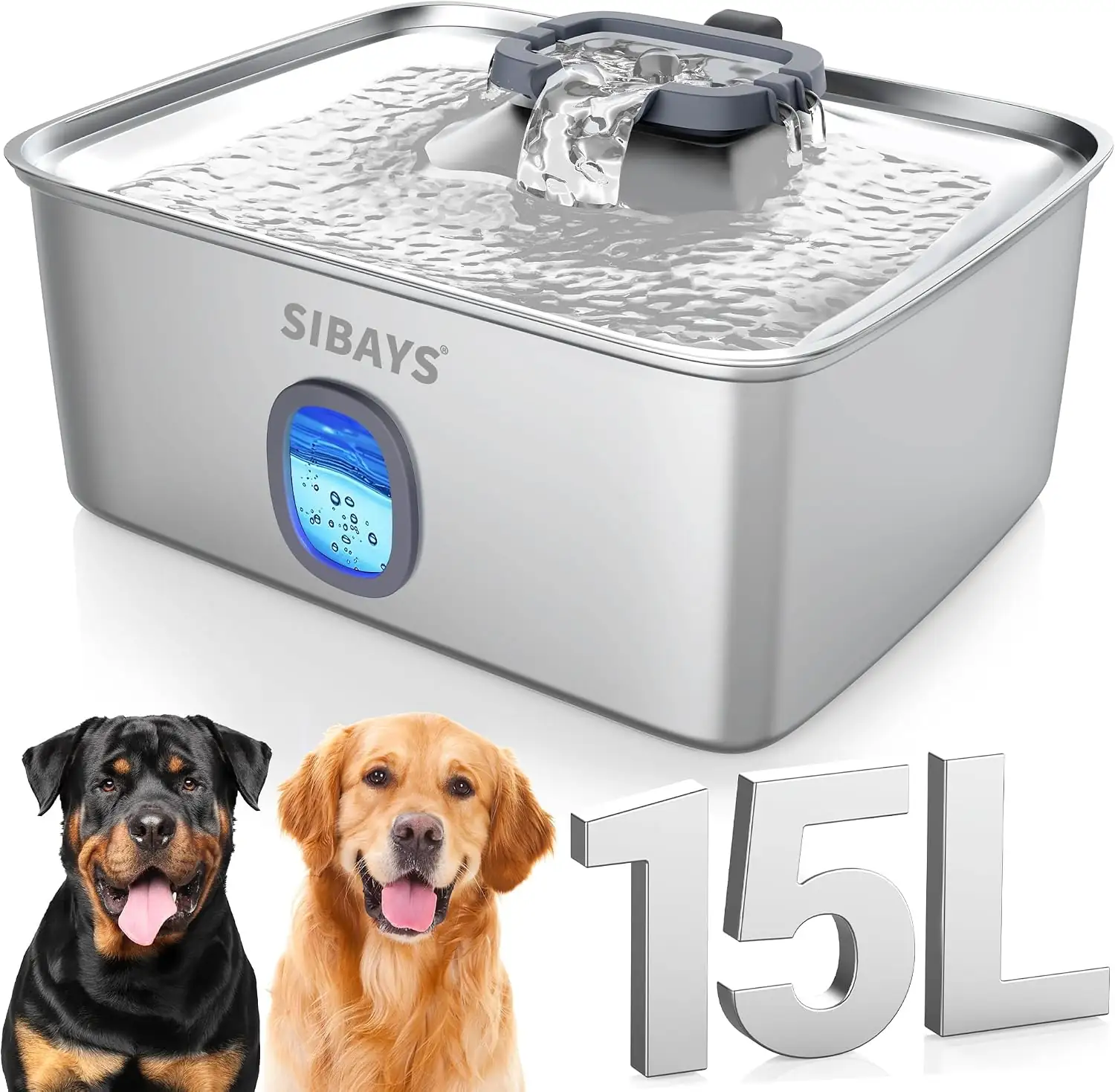 SIBAYS Large Dog Water Fountain… — Photo 1