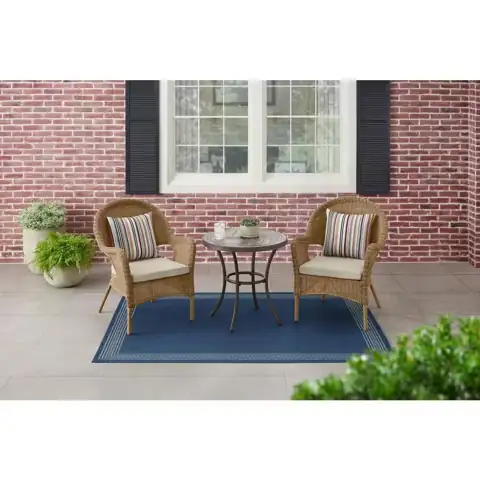 27 in. Brown Round Metal… — Photo 1