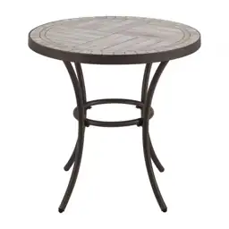 27 in. Brown Round Metal… — Photo 2