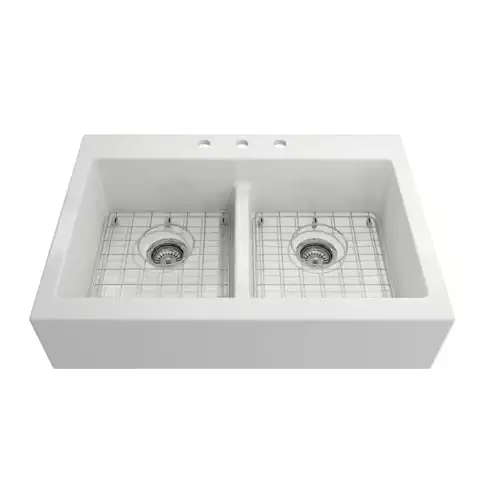 34 in. Farmhouse/Apron-Front Double Bowl… — Photo 1