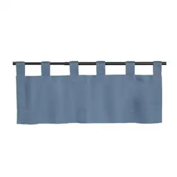 Weathermate Blue Cotton Smooth Tab Top Valance, 40x15 in, Indoor Room ...