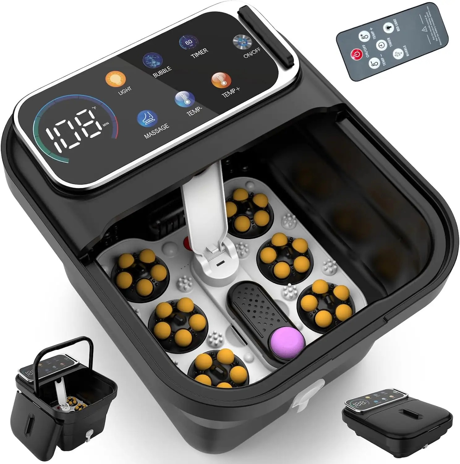 Collapsible Foot Spa Bath with… — Photo 1