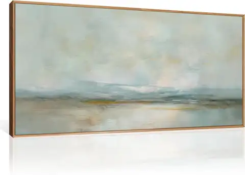 HLNIUC Sage Green Abstract Framed… — Photo 1