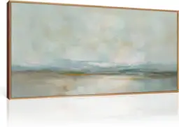 HLNIUC Sage Green Abstract Framed… — Photo 1
