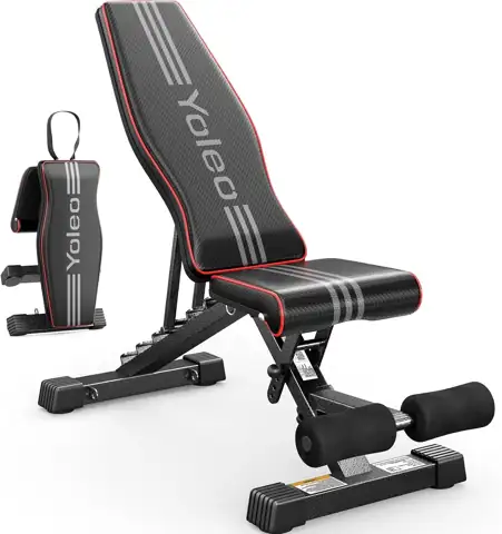YOLEO Adjustable Weight Bench, ASTM-Certified… — Photo 1