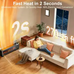 Electric Space Heater with Fireplace… — Photo 2