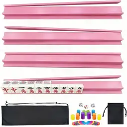 Mahjong Racks with Pushers, Pink… — Photo 1