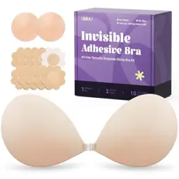 Invisible Strapless Sticky Bra Push-Up… — Photo 1