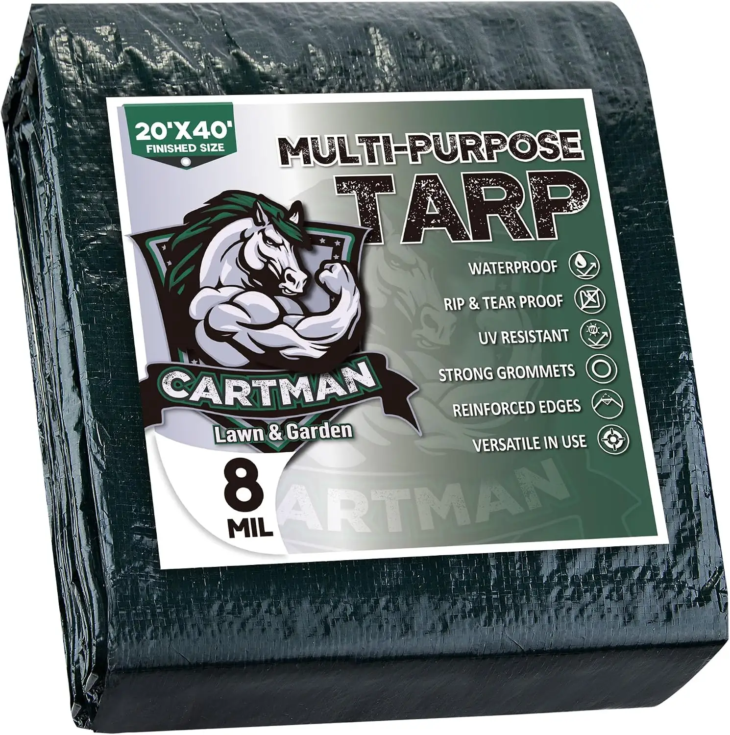 CARTMAN 20x40Ft Multipurpose Waterproof Poly… — Photo 1