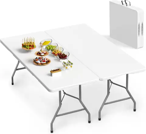 VSOAEIL 6 Foot Folding Table… — Photo 1