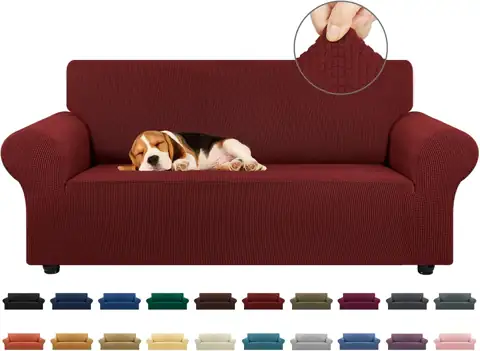 KEKUOU Stretch Loveseat Couch Cover,… — Photo 1