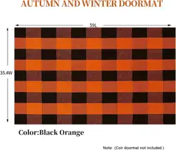 SEEKSEE Buffalo Plaid Outdoor Rug… — Photo 2
