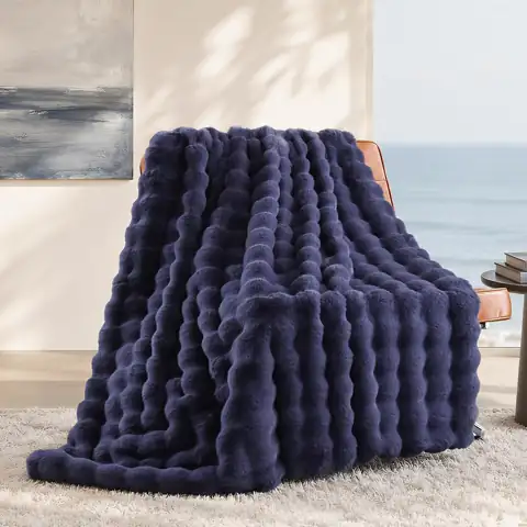 Smoofy Faux Rabbit Fur Throw… — Photo 1